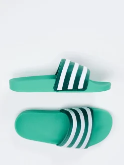 – Badeschlappe aus Synthetik in Türkis-Adidas New