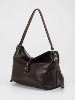 – Schultertasche aus Kalbleder Dunkel-Alchimia Hot