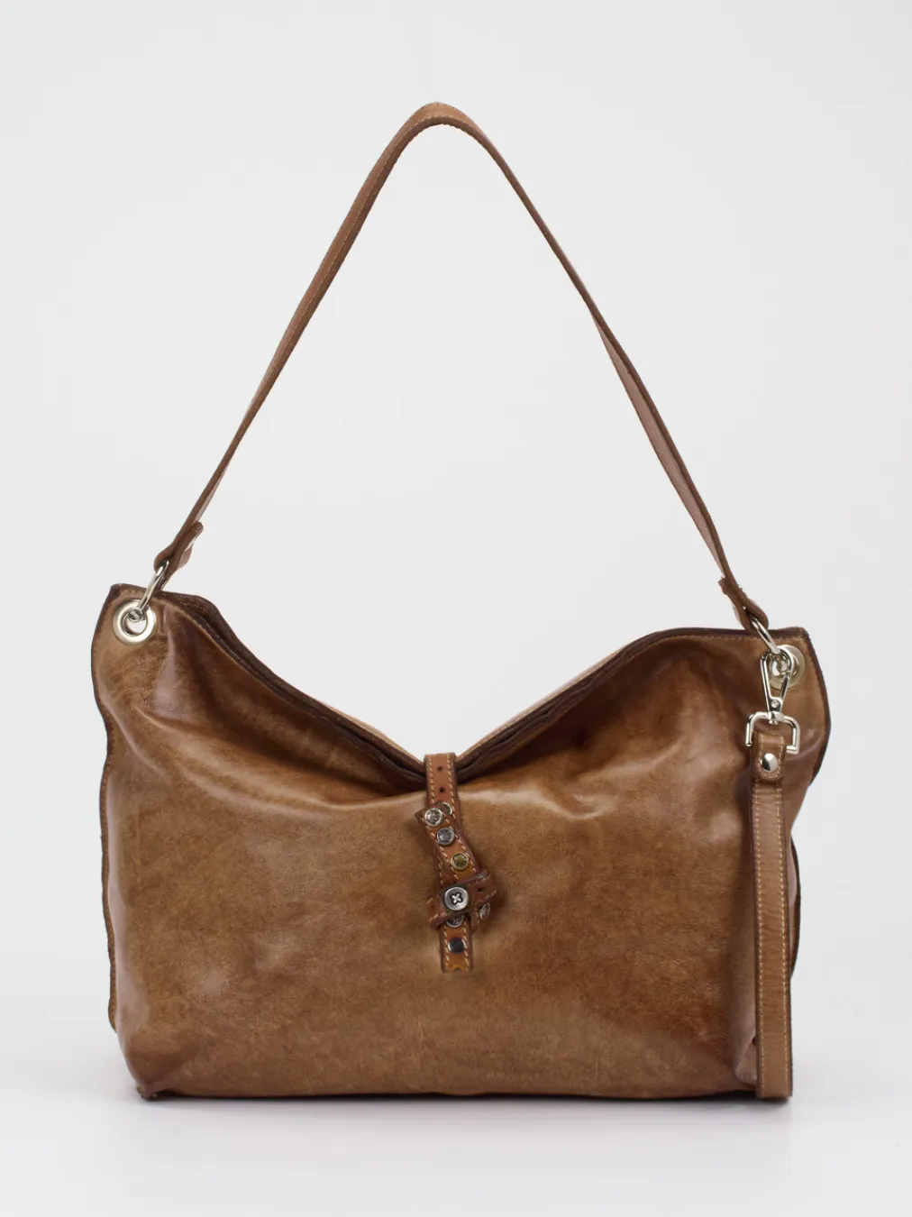 – Schultertasche aus Kalbleder cognac-Alchimia Sale