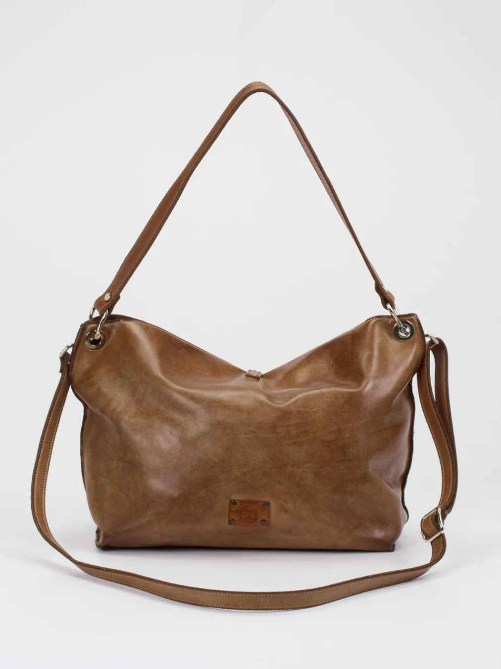 – Schultertasche aus Kalbleder cognac-Alchimia Sale