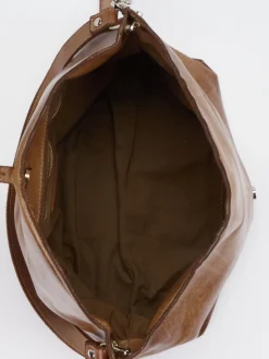 – Schultertasche aus Kalbleder cognac-Alchimia Sale