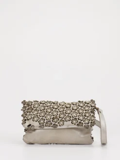 – Schultertasche aus Kalbleder mit Blumenoptik-Alchimia New