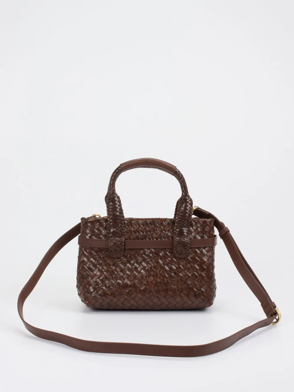 Allan K – Mini Tote Bag aus Flechtleder Dunkel-Allan K - Antwerp Discount