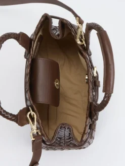 Allan K – Mini Tote Bag aus Flechtleder Dunkel-Allan K - Antwerp Discount