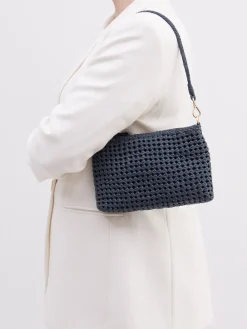 Allan K – Schultertasche aus Flechtleder Dunkel-Allan K - Antwerp Sale