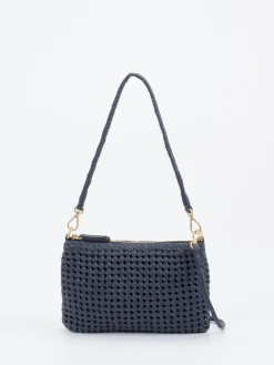 Allan K – Schultertasche aus Flechtleder Dunkel-Allan K - Antwerp Sale