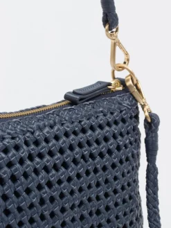 Allan K – Schultertasche aus Flechtleder Dunkel-Allan K - Antwerp Sale