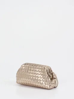 Allan K – Schultertasche aus Flechtleder champagnergold-Allan K - Antwerp New