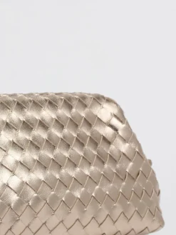 Allan K – Schultertasche aus Flechtleder champagnergold-Allan K - Antwerp New