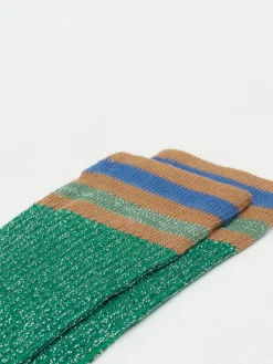 – Crew-Socken aus Baumwollmix mit Lurex-Alto Milano Hot