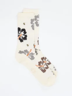 – Crew-Socken aus Baumwollmix mit Blumenprint-Alto Milano Sale