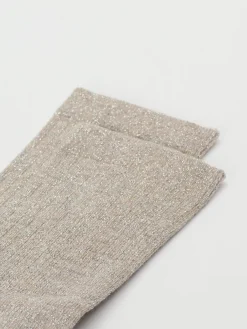 – Damen-Socken aus Textil mit Glitzergarn-Alto Milano Clearance