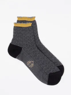 – Kurzsocken aus Baumwollmix mit Wellenkante-Alto Milano Hot