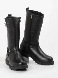 – Biker-Stiefelette aus Kalbleder-Andrea Conti Online