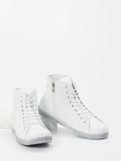 – High-Top-Sneaker aus Kalbleder-Andrea Conti Clearance