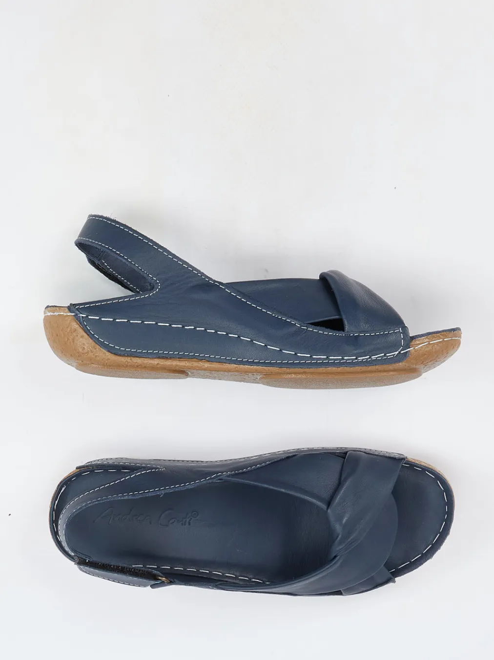 – Slingback-Sandalen aus Kalbleder Dunkel-Andrea Conti New