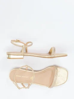 – Abendsandale aus Metallicleder-Andrea Puccini