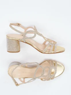 – Abendsandale aus Metallic--Andrea Puccini Clearance