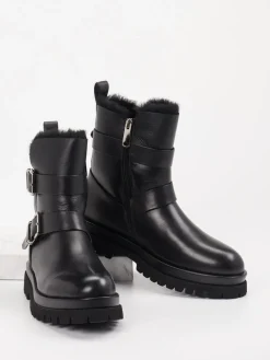 – Biker-Stiefelette aus Lammleder-Andrea Puccini Online