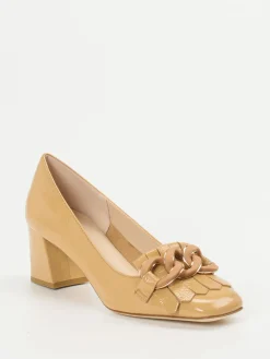 – Blockabsatz-Pumps aus Lackleder Honiggelb-Andrea Puccini Discount