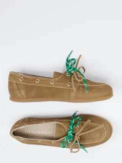 – Bootsschuh aus Velours-Lammleder sand-Andrea Puccini Clearance