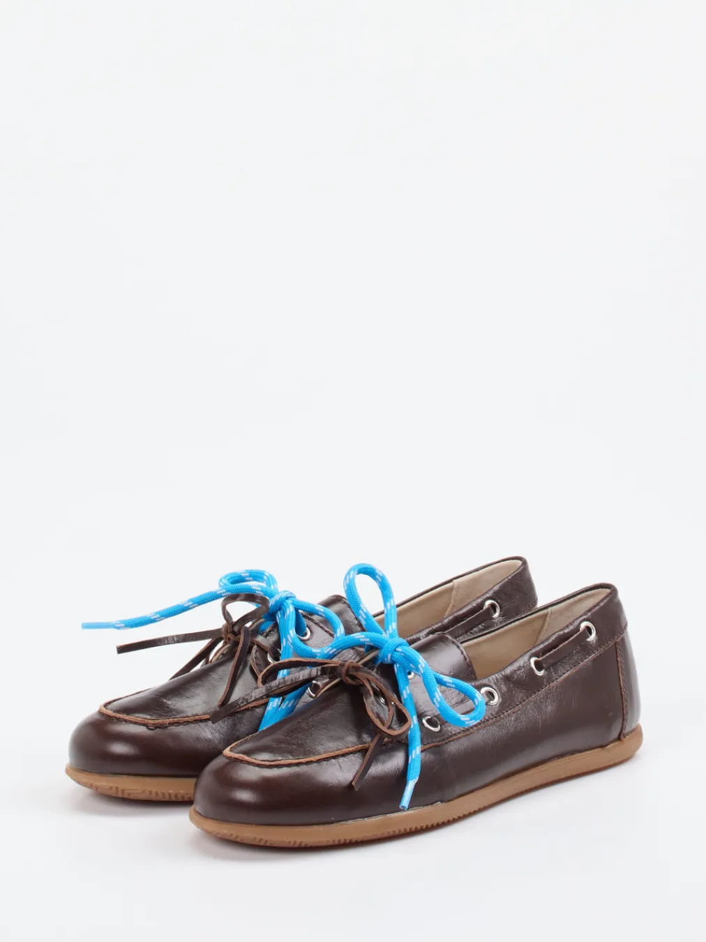 – Bootsschuh aus Kalbleder Dunkel-Andrea Puccini Outlet