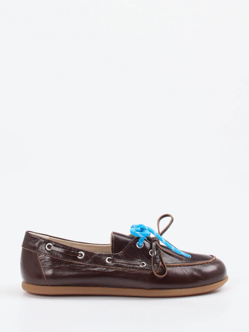 – Bootsschuh aus Kalbleder Dunkel-Andrea Puccini Outlet