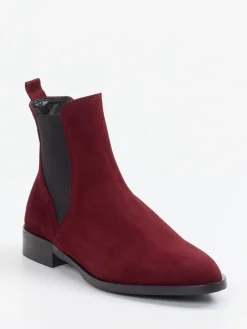 – Chelsea Boots aus Veloursleder Bordeaux-Andrea Puccini New