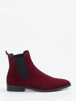 – Chelsea Boots aus Veloursleder Bordeaux-Andrea Puccini New