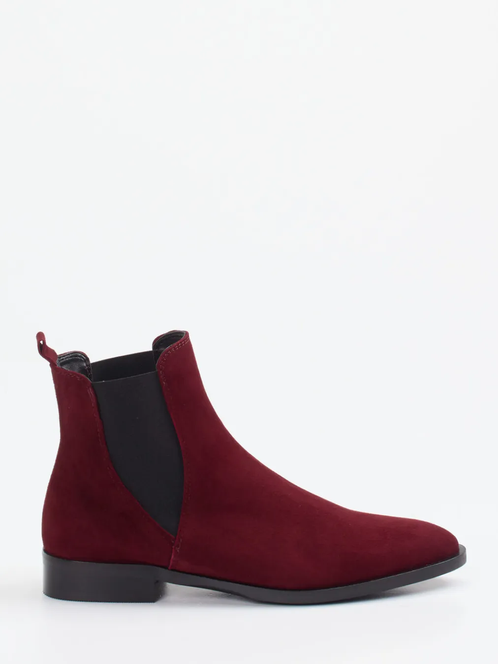 – Chelsea Boots aus Veloursleder Bordeaux-Andrea Puccini New