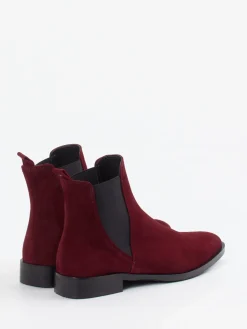 – Chelsea Boots aus Veloursleder Bordeaux-Andrea Puccini New