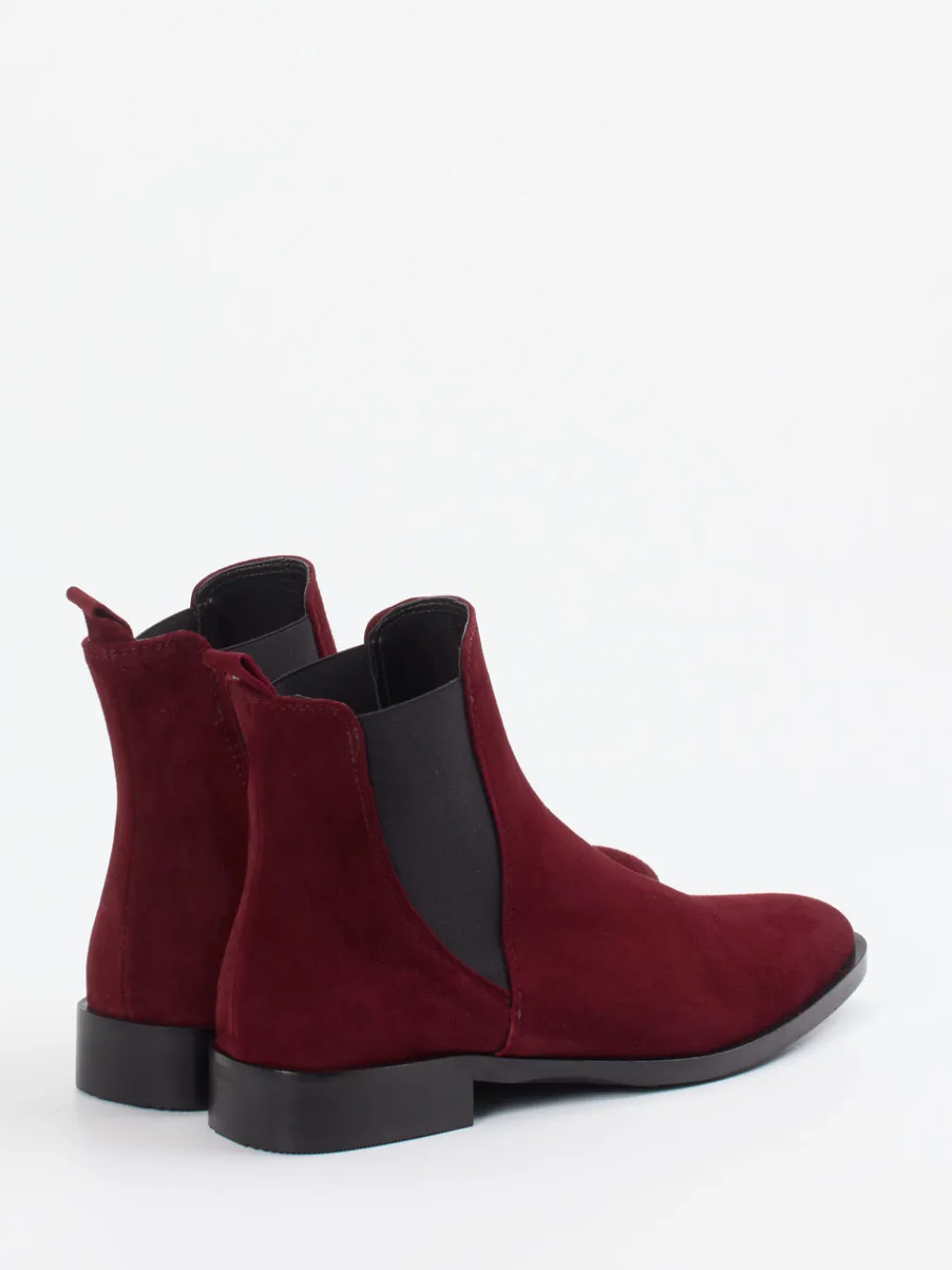 – Chelsea Boots aus Veloursleder Bordeaux-Andrea Puccini New