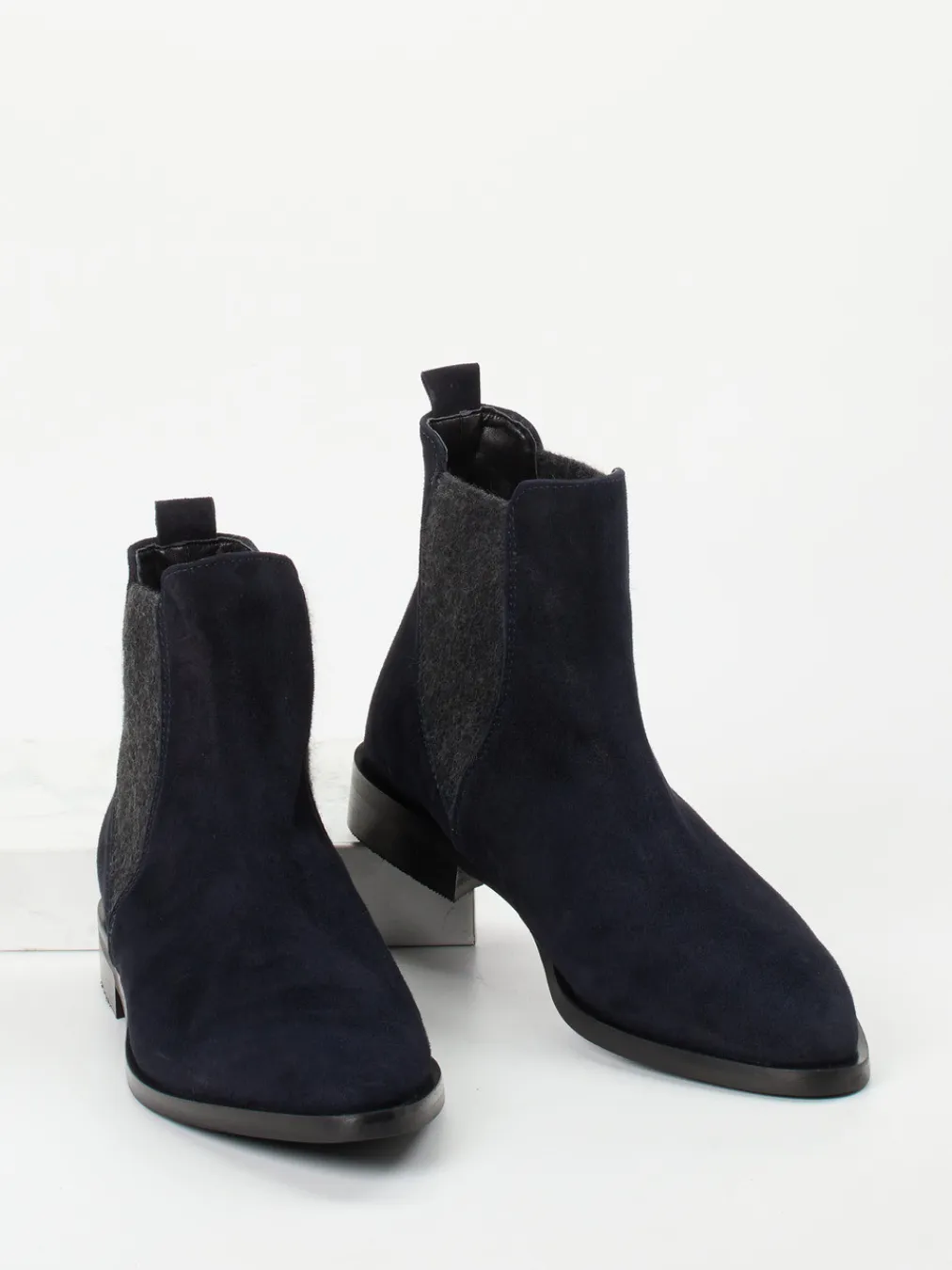 – Chelsea Boots aus Veloursleder dunkel-Andrea Puccini Outlet