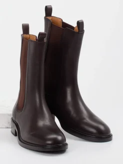 – Chelsea Boots aus Glattleder Dunkel-Andrea Puccini Hot
