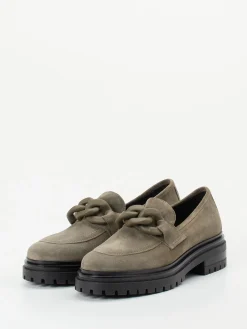 – Chunky-Loafer aus Veloursleder steingrau-Andrea Puccini