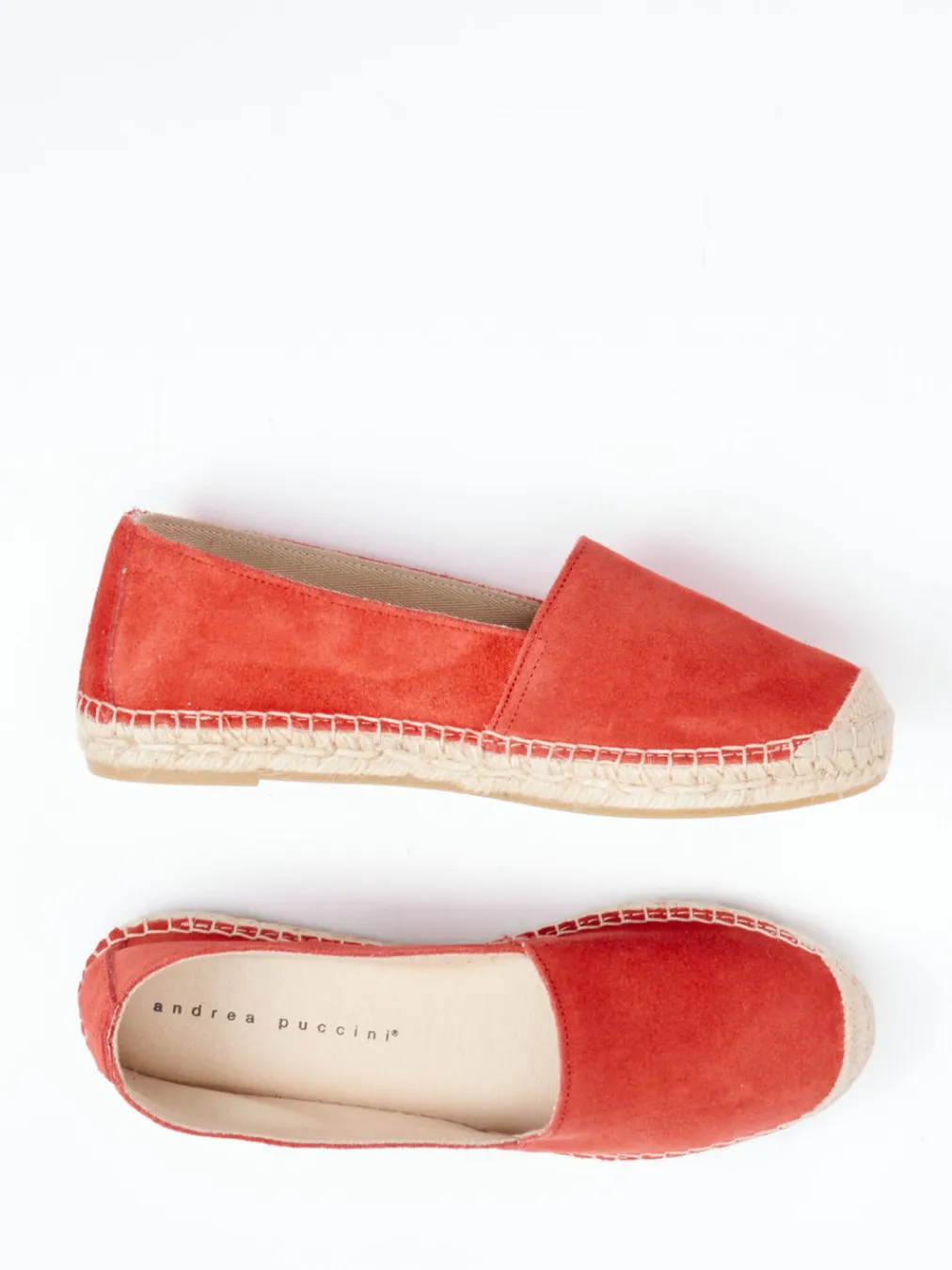 – Espadrilles aus Veloursleder Korall-Andrea Puccini New