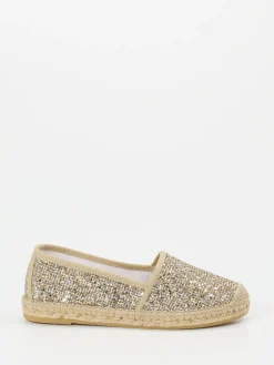 – Espadrilles aus Metallic-Textil-Andrea Puccini New