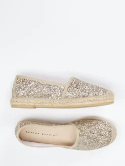 – Espadrilles aus Metallic-Textil-Andrea Puccini New