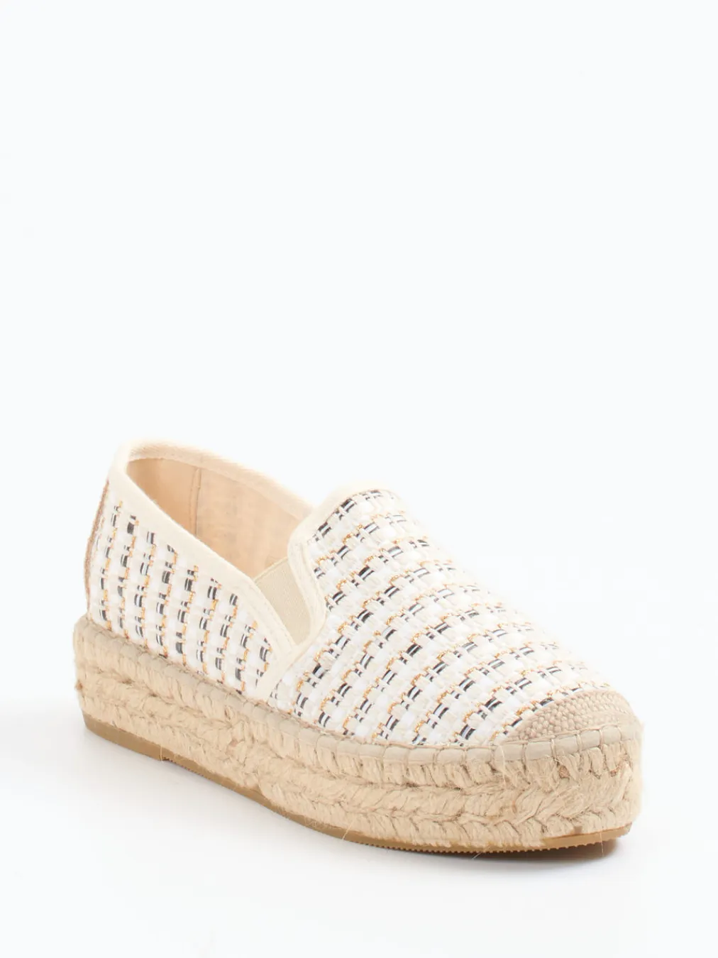 – Espadrilles aus Textil mit Juteplateau-Andrea Puccini Clearance