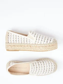 – Espadrilles aus Textil mit Juteplateau-Andrea Puccini Clearance