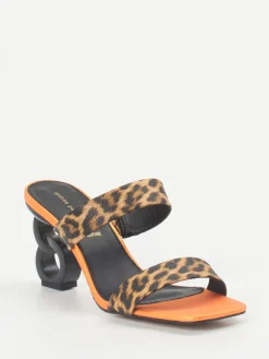 – High Heel Mules aus Leder im Leoprint-Andrea Puccini Online