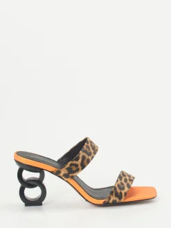 – High Heel Mules aus Leder im Leoprint-Andrea Puccini Online