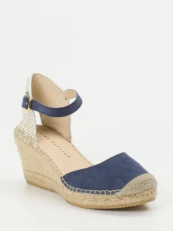 – Keilsandaletten aus Veloursleder Marine-Andrea Puccini Discount