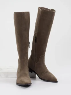 – Kniehohe Stiefel aus Veloursleder-Andrea Puccini Clearance