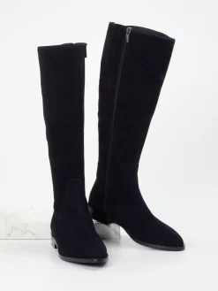 – Kniehohe Stiefel aus Veloursleder-Andrea Puccini New