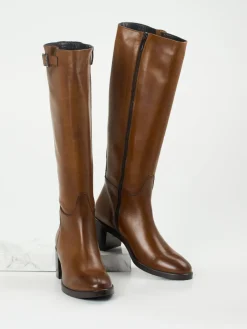 – Kniestiefel aus Kalbleder cognac-Andrea Puccini Hot