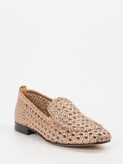 – Loafer aus Flechtleder roségold-Andrea Puccini Clearance