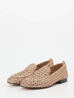 – Loafer aus Flechtleder roségold-Andrea Puccini Clearance