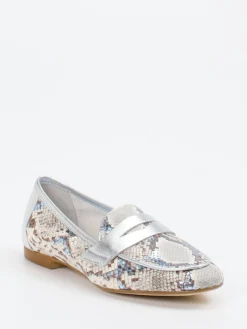 – Loafer aus geprägtem Leder beige-Andrea Puccini New