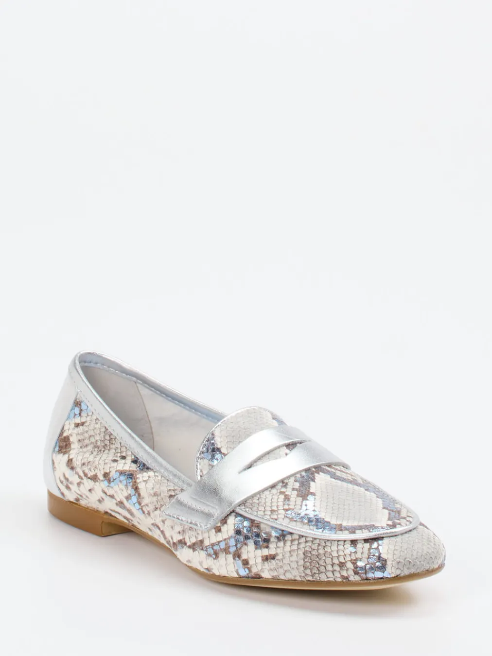 – Loafer aus geprägtem Leder beige-Andrea Puccini New